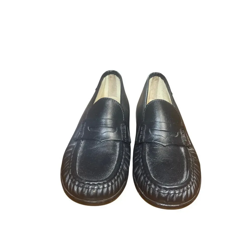 SAS Loafers Womens Size 8 M Black Leather Slip On Comfort Shoes size 10